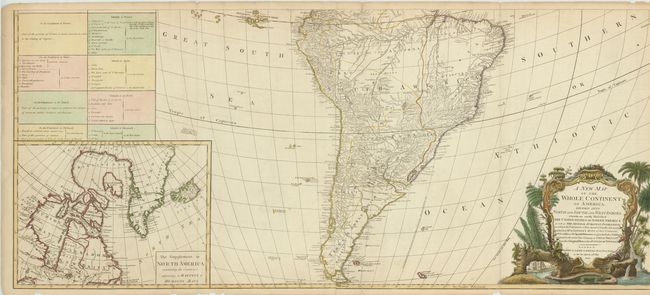A new map of the whole Continent of America, Divided into North and South and West Indies wherein are exactly described The United States of North America as well as the Several European Possessions