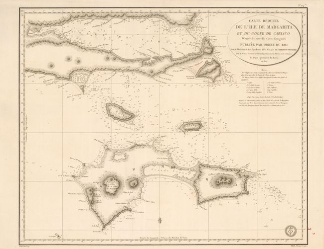 Carte Reduite de L'iIle de Margarita et du Golfe de Cariaco