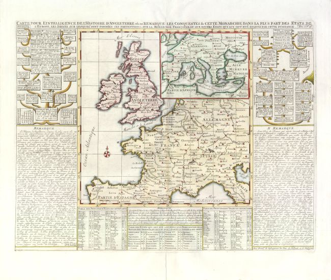 Carte pour l'Intelligence de l'Histoire d'Angleterre ou on Remarque les Conquests de Cette Monarchie