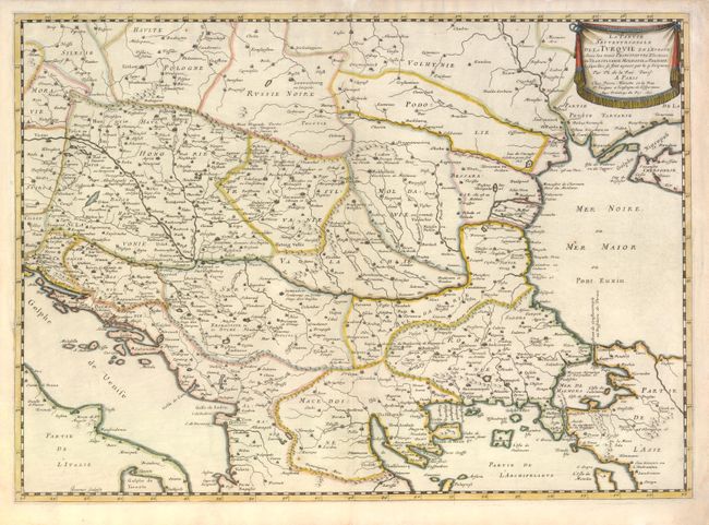 La Partie Septentrionale de la Turquie en l'Europe Avec les trois Principautes Electiues de Transylvanie, Moldavie et Valachie