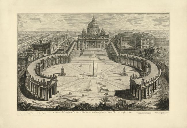 Veduta dell'Insigne Basilica Vaticana coll'Ampio Portico, e Piazza adjacente