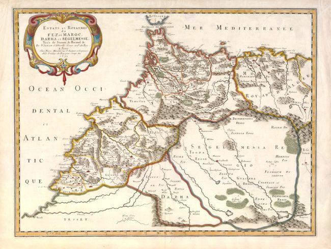 Estats et Royaumes de Fez et Maroc; Darha et Segelmesse; tires de Sanute de Marmol &c