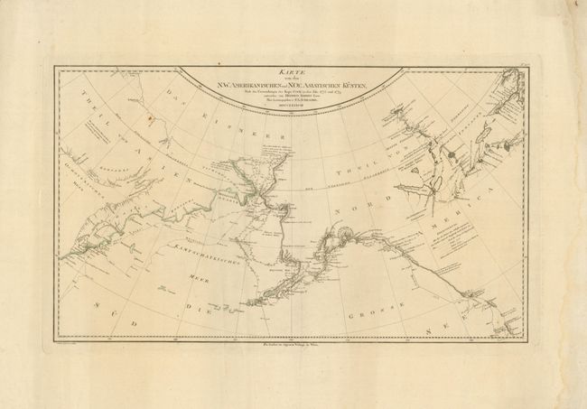 Karte von den N.W. Amerikanischen und N.OE. Asiatischen Kusten