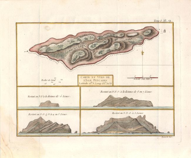 Carte et Vues de l'Isle Pitcairn