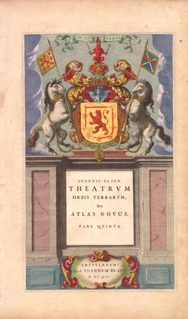 Theatrum Orbis Terrarum, sive Atlas Novus.  Pars Quinta