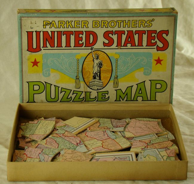 Parker Brothers' United States Puzzle Map
