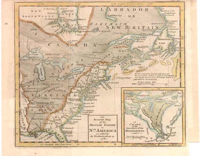 An Accurate Map of the British Empire in Nth America as Settled by the Preliminaries in 1762
