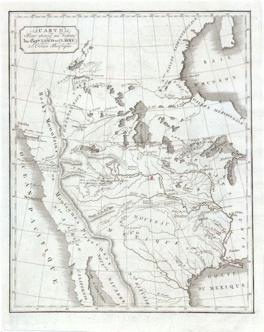 Carte Pour Servir au Voyage des Capes. Lewis et Clarke, a l'Ocean Pacifique