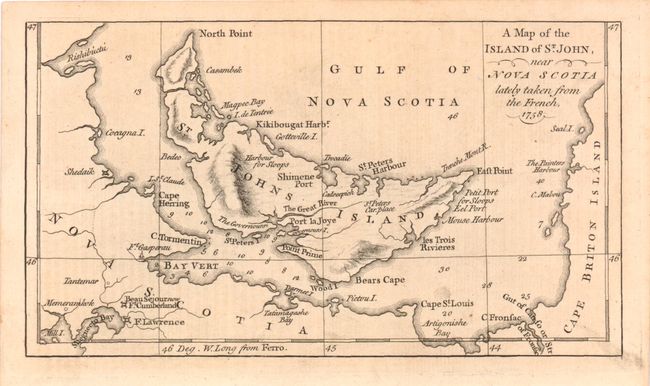 A Map of the Island of St. John, near Nova Scotia lately taken from the French, 1758 [with] A Map of the Island of Cape Breton [and] A Plan of the City & Harbour of Louisburg