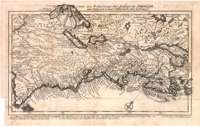 Carte des Possessions des Anglois en Amerique, par Rapport a Leurs Differends avec la France
