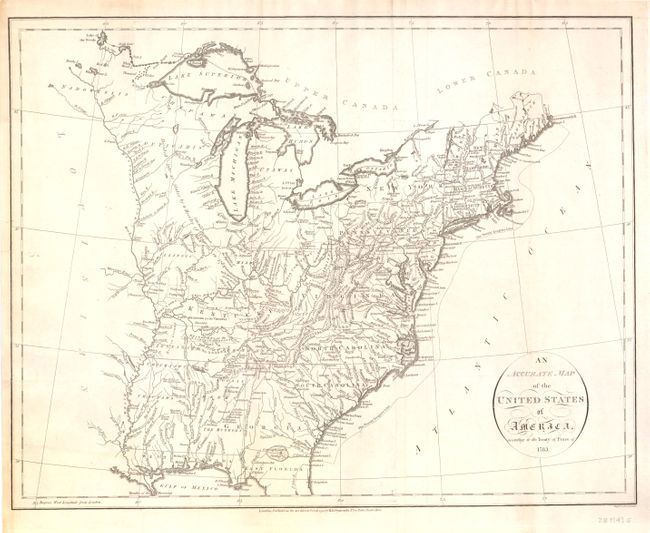 An Accurate Map of the United States of America, according to the Treaty of Paris of 1783