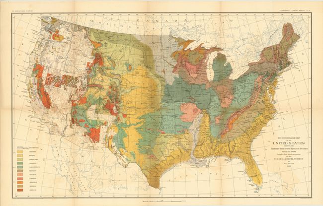 Reconnaissance Map of the United States Showing the Distribution of the Geologic System So Far As Known