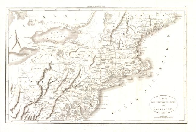 Carte des Provinces Septles. des Etats-Unis