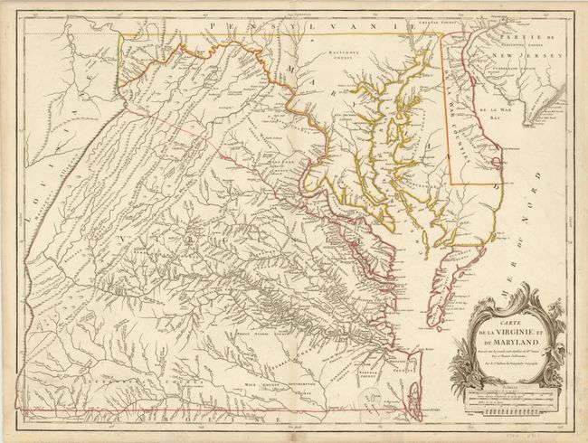 Carte de la Virginie et du Maryland Dressee sur la Grande Carte Angloise de Mrs. Josue Fry et Pierre Jefferson