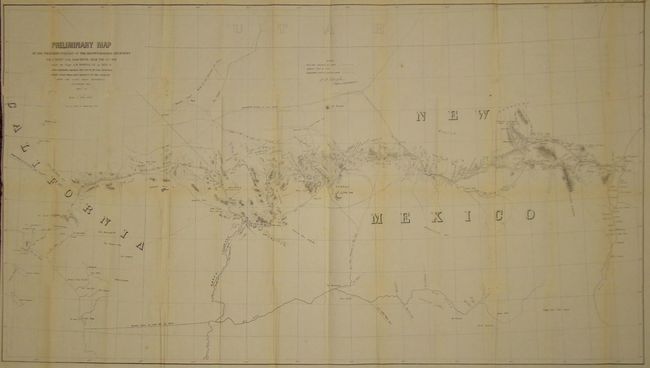 Preliminary Map of the Western Portion of the Reconnaissance and Survey for a Pacific Rail Road Route Near the 35th Par. [with] Wagon Road from Fort Defiance to the Colorado River