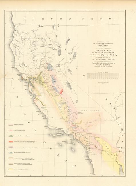 Geological Map of a Part of the State of California Explored in 1853 by Lieut. R.S. Williamson U.S. Top. Engr.