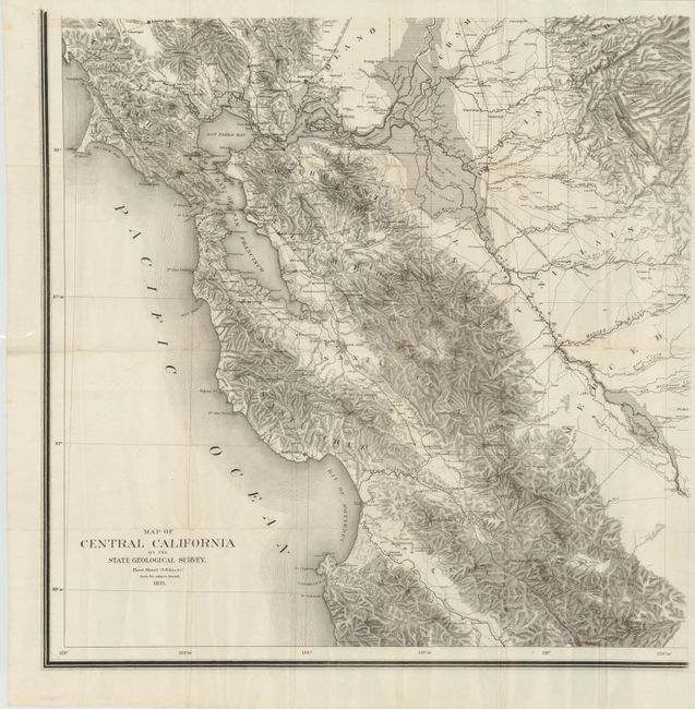 Map of Central California by the State Geological Survey - First Sheet (S.W. Quarter)