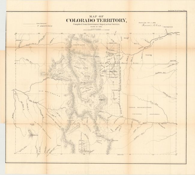 Map of Colorado Territory, Compiled from Government Maps & Actual Surveys