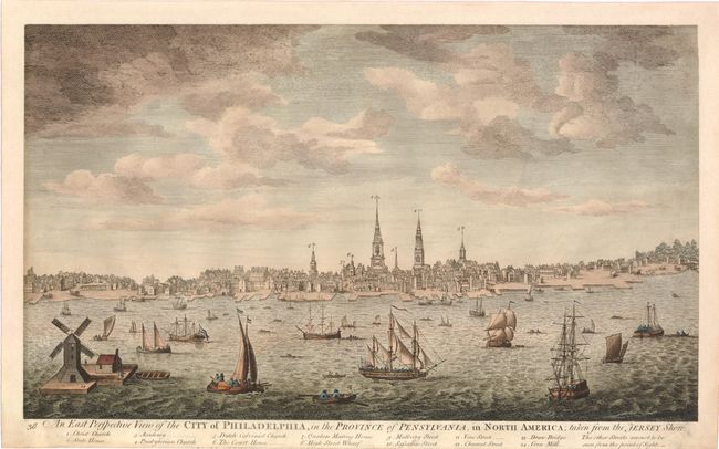 An East Perspective View of the City of Philadelphia, in the Province of Pensylvania, in North America; Taken From the Jersey Shore.