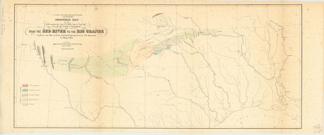 Geological Map of the Route explored by Capt. Jno. PopeFrom the Red River to the Rio Grande