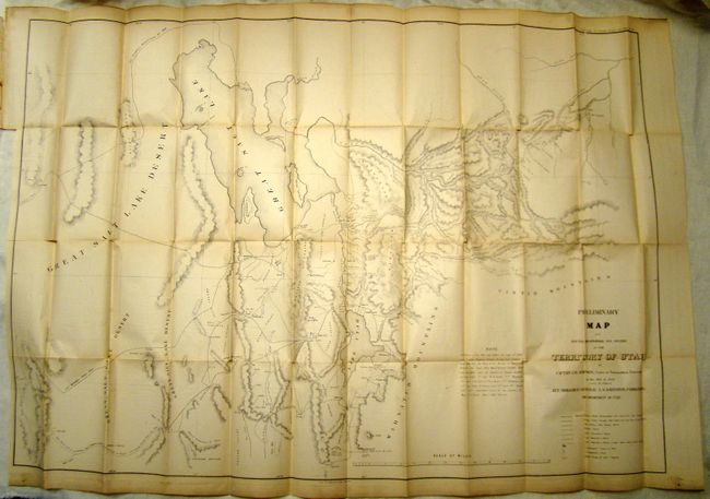 Preliminary Map of Routes Reconnoitered and Opened in the Territory of Utah