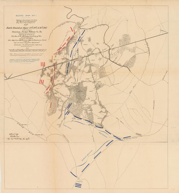 Map of Battle-Grounds of August 28th, 29th, & 30th, 1862 in the Vicinity of Groveton, Prince William Co., Va. 