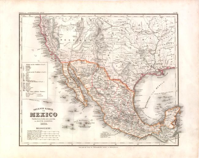 Neueste Karte von Mexico