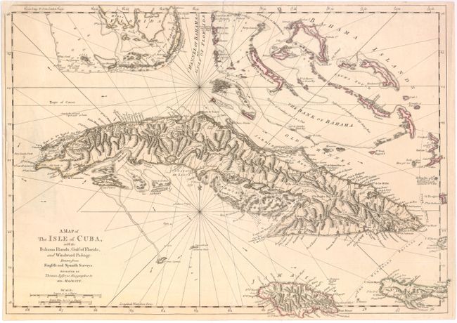 A Map of the Isle of Cuba, with the Bahama Islands, Gulf of Florida, and Windward Passage