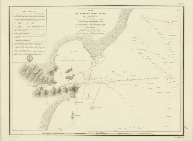 Plan de la Baie de Espirito Santo Situee a la Cote du Bresil