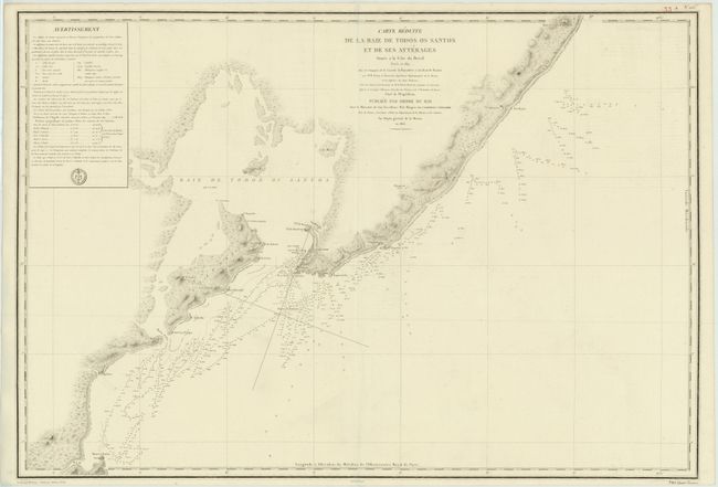 Carte Reduite de la Baie de Todos os Santos et de ses Atterages Situes a la Cote du Bresil