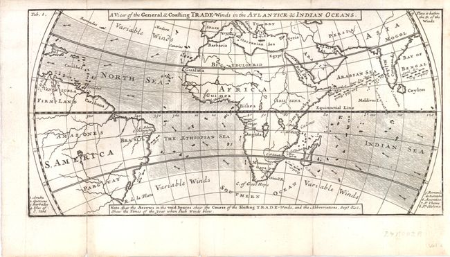 A View of the General & Coasting Trade-Winds in the Atlantick & Indian Oceans