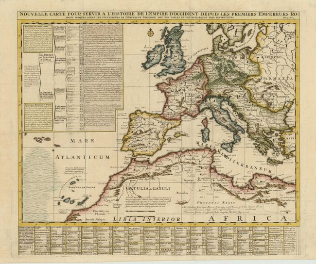 Nouvelle Carte pour Servir a l'Histoire de l'Empire d'Occident depuis les Premiers Empereurs Romains