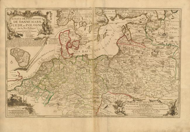Estats des Couronnes de Dannemark, Suede, et Pologne sur la Mer Baltique
