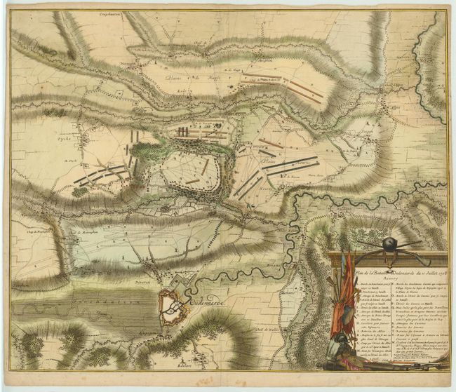 Plan de la Bataille d'Oudenaerde du 11 Juillet 1708
