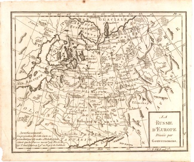 La Russie D'Europe Diviee par Gouvernemens