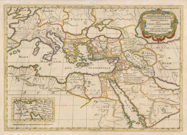 Geographiae Sacrae ex Veteri et Novo Testamento desumptae Tabula Prima quae Totius Orbis Partes continet