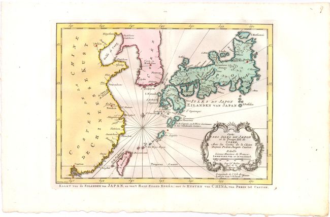 Carte des Isles du Japon et la Presqu Isle de Coree, avec les Costes de la Chine Depuis Pekin Jusqu'a Canton