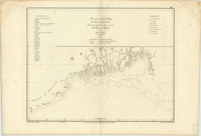 Chart of the Northern Part of the Bay of Bengal Laid down Chiefly from the Surveys Made by Bartholomew Plaisted and John Ritchie