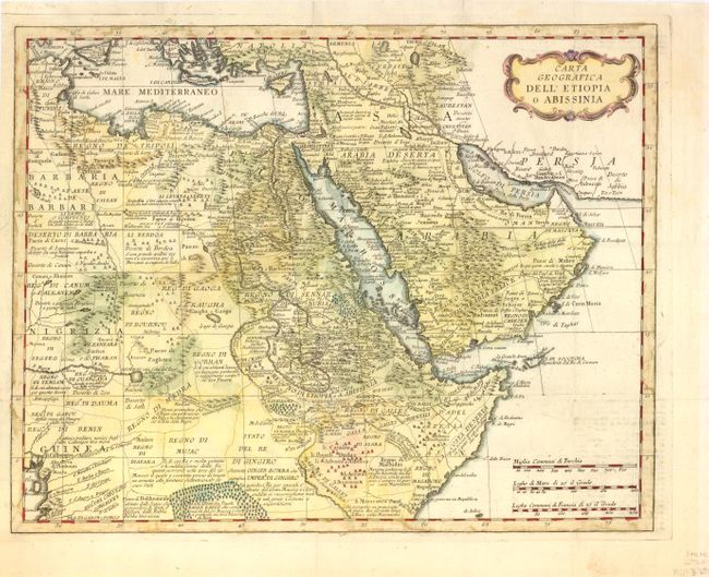 Carta Geografica dell' Etiopia o Abissinia