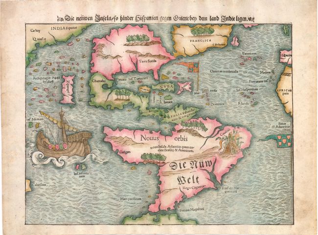 Die Neuwen Inseln so Hinder Hispanien gegen Orient bey dem Land Indie Ligen