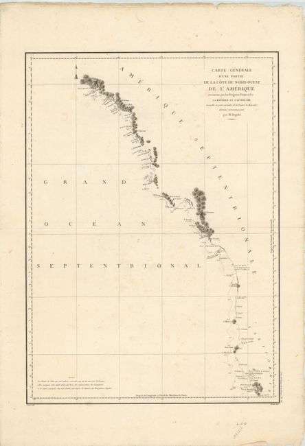 Carte Generale d'une Partie de la Cote du Nord-Ouest de l'Amerique reconnue par les Fregates Francaises la Boussole et l'Astrolabe