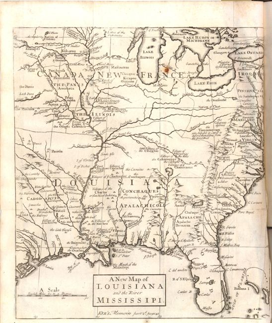 A New Map of Louisiana and the River Mississipi [within book] The Memoirs and Secret Negotiations of John Ker