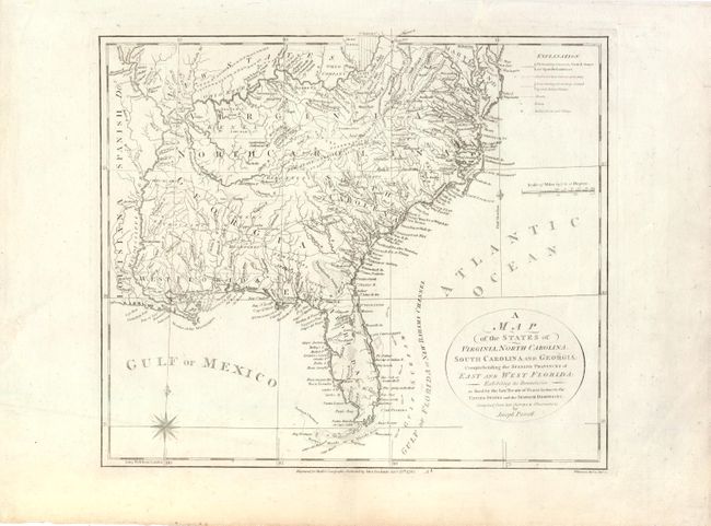 A Map of the States of Virginia, North Carolina, South Carolina and Georgia: Comprehending the Spanish Provinces of East and West Florida: Exhibiting the Boundaries as Fixed by the Late Treaty of Peace Between the United States and the Spanish Dominions