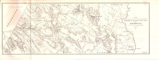 Map of the Country Embracing the Various Routes Surveyed for the Western & Atlantic Rail Road of Georgia