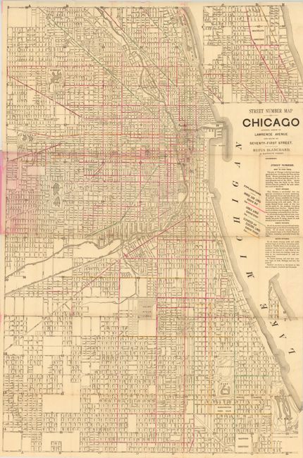 Old World Auctions - Auction 138 - Lot 297 - Street Number Map of Chicago…