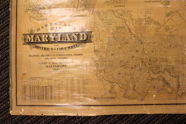 Martenet's Map of Maryland and District of Columbia