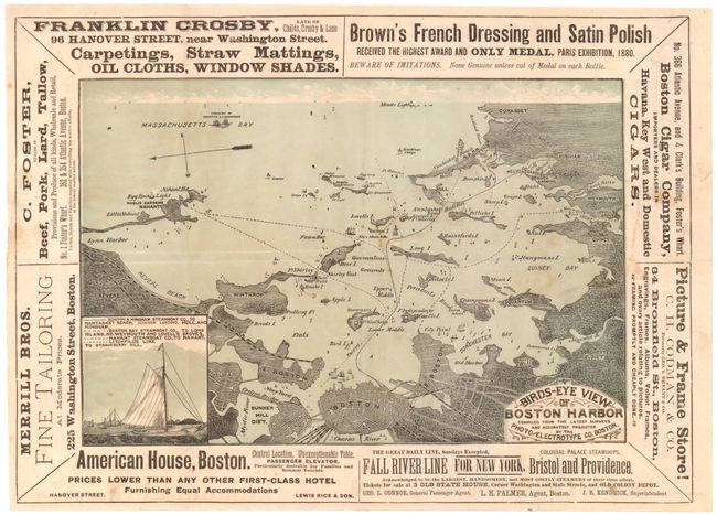 Birds-eye View of Boston Harbor Compiled from the Latest Surveys