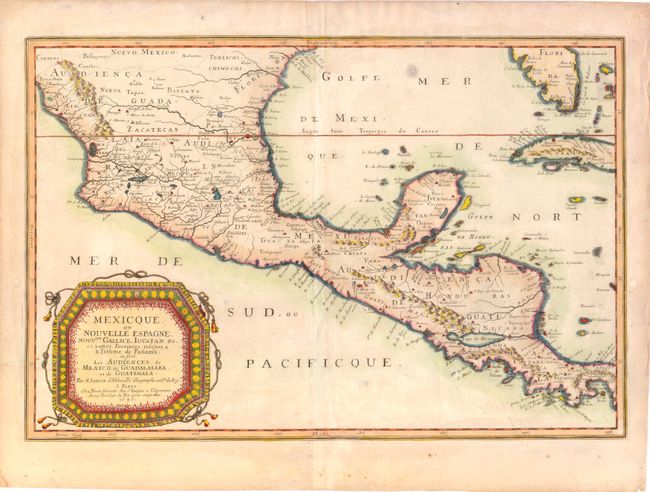 Mexicque, ou Nouvelle Espagne, Nouvlle Gallice, Iucatan &c. et autres Provinces jusques a l'Isthme de Panama; ou sont les Audiences de Mexico, de Guadalaiara, et de Guatimala