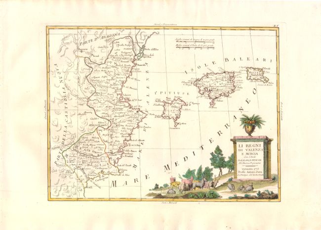 Li Regni di Valenza, e Murcia con l'Isole Baleari, e Pitiuse di Nuova Projezione
