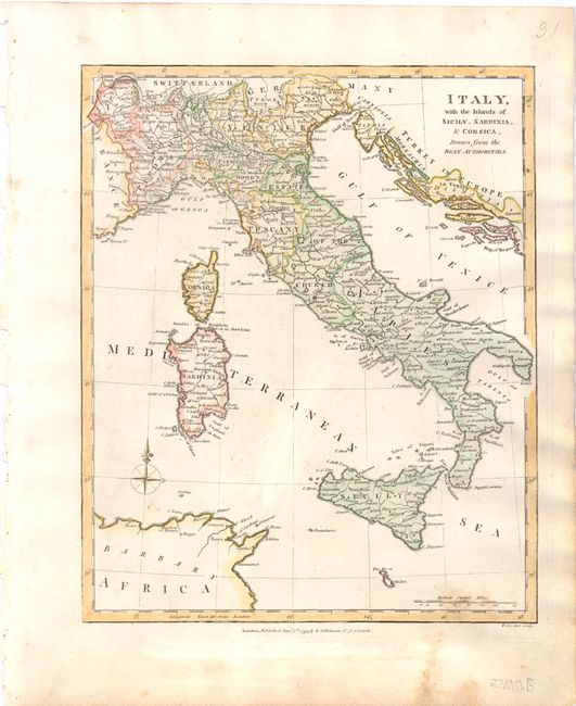 Italy with the Islands of Sicily, Sardinia, & Corsica